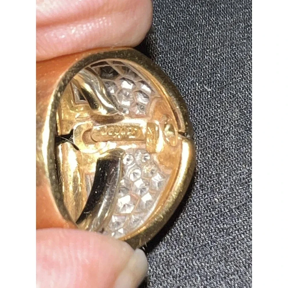 Vintage Cartier Dome Ring Sparkling Diamond Accent 18k Gold Cocktail Statement - Picture 12 of 13